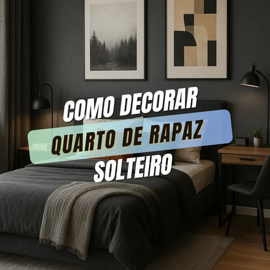 Quarto masculino moderno e acolhedor com tons neutros e decoração minimalista. Como Decorar Quarto de Rapaz Solteiro