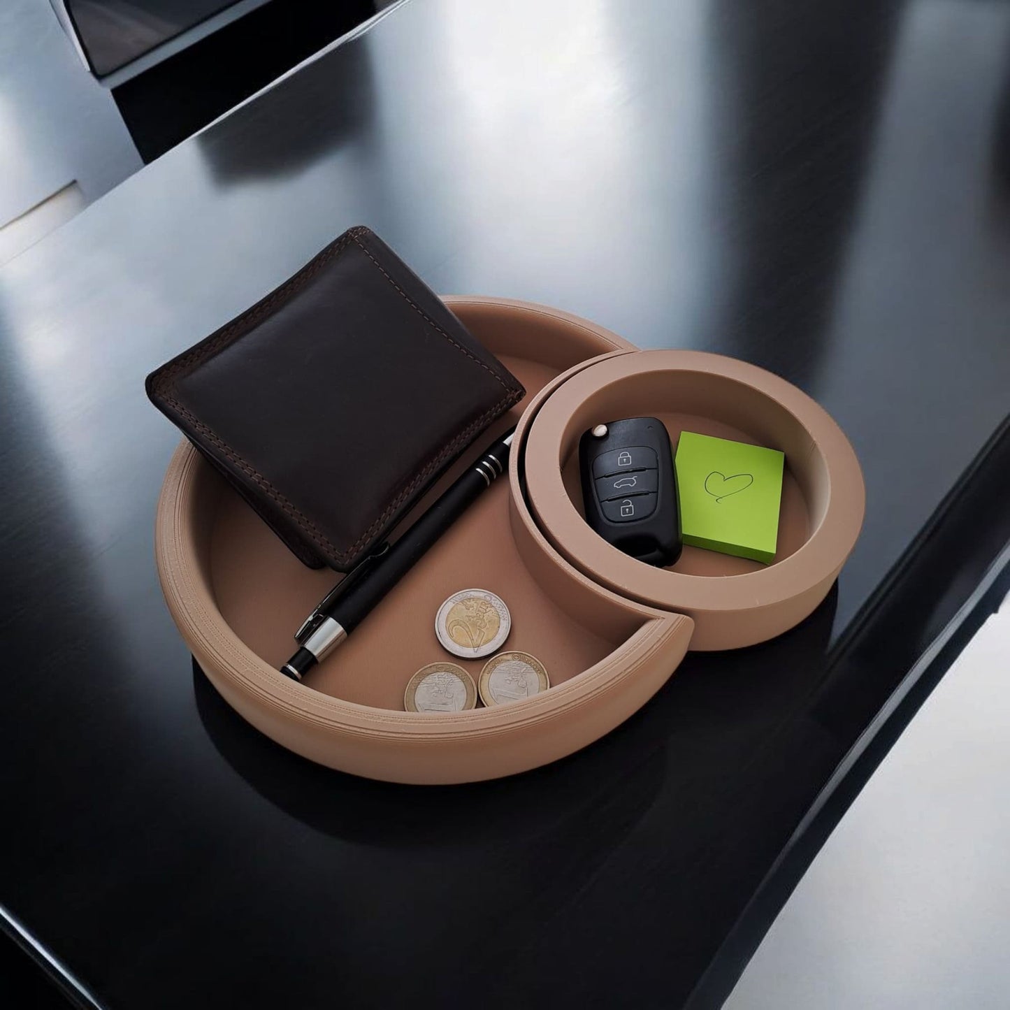 Bandeja Decorativa Lua Japandi — Conjunto 2 Peças